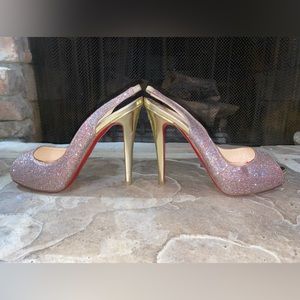 Christian Louboutin multicolor glitter No Prive pumps. Size 36